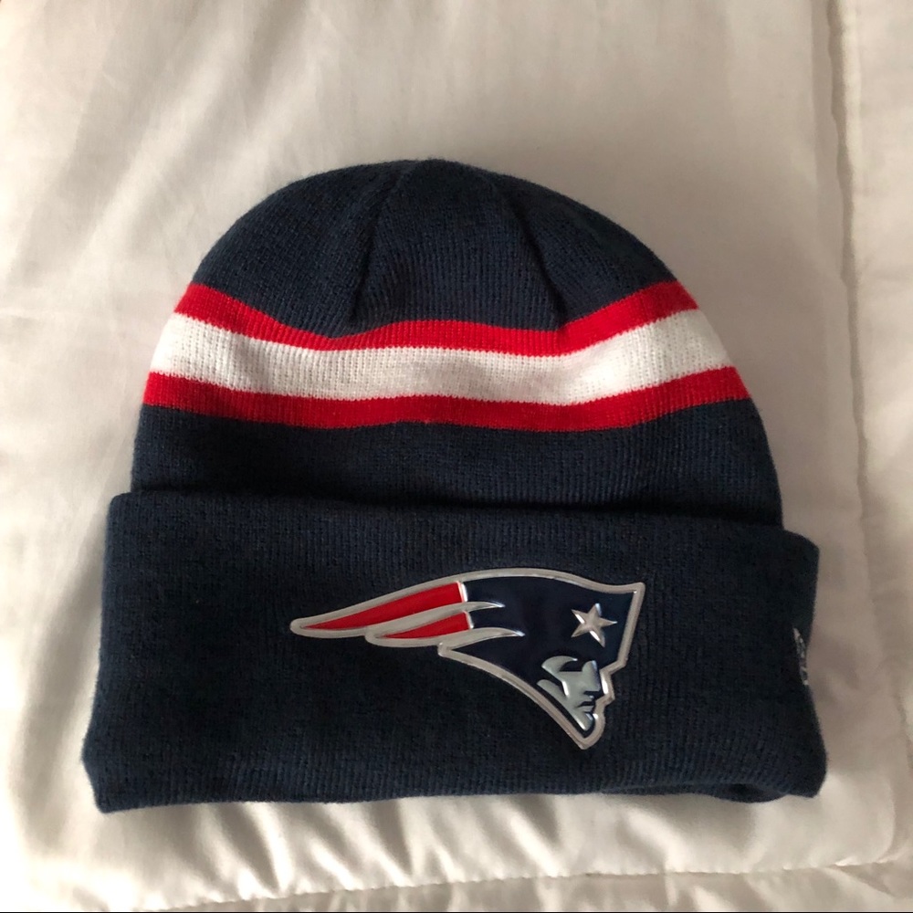 New England Patriots Era Navy Logo Cuffed Knit Hat